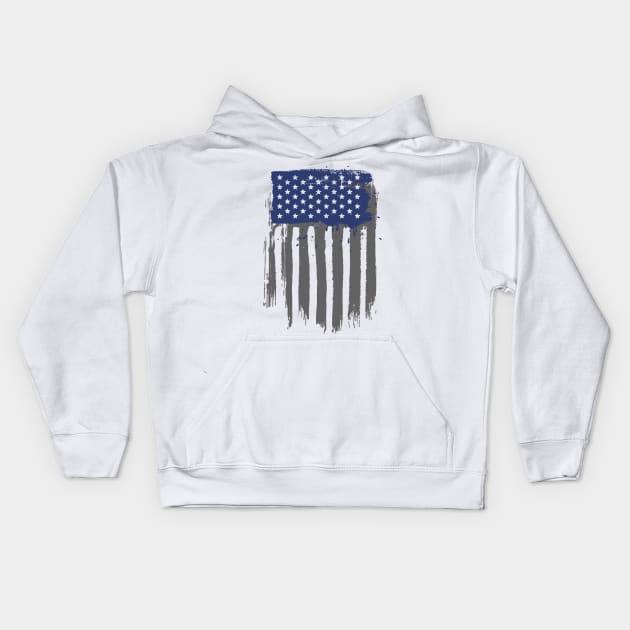 Painted American Flag Kids Hoodie by Sneek661